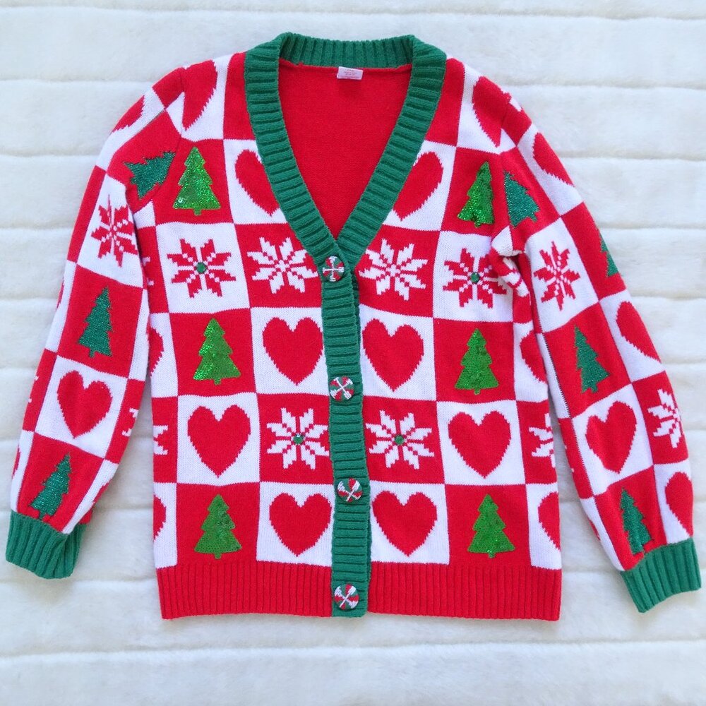 Holiday Time Christmas Cardigan Sweater Women's Small
